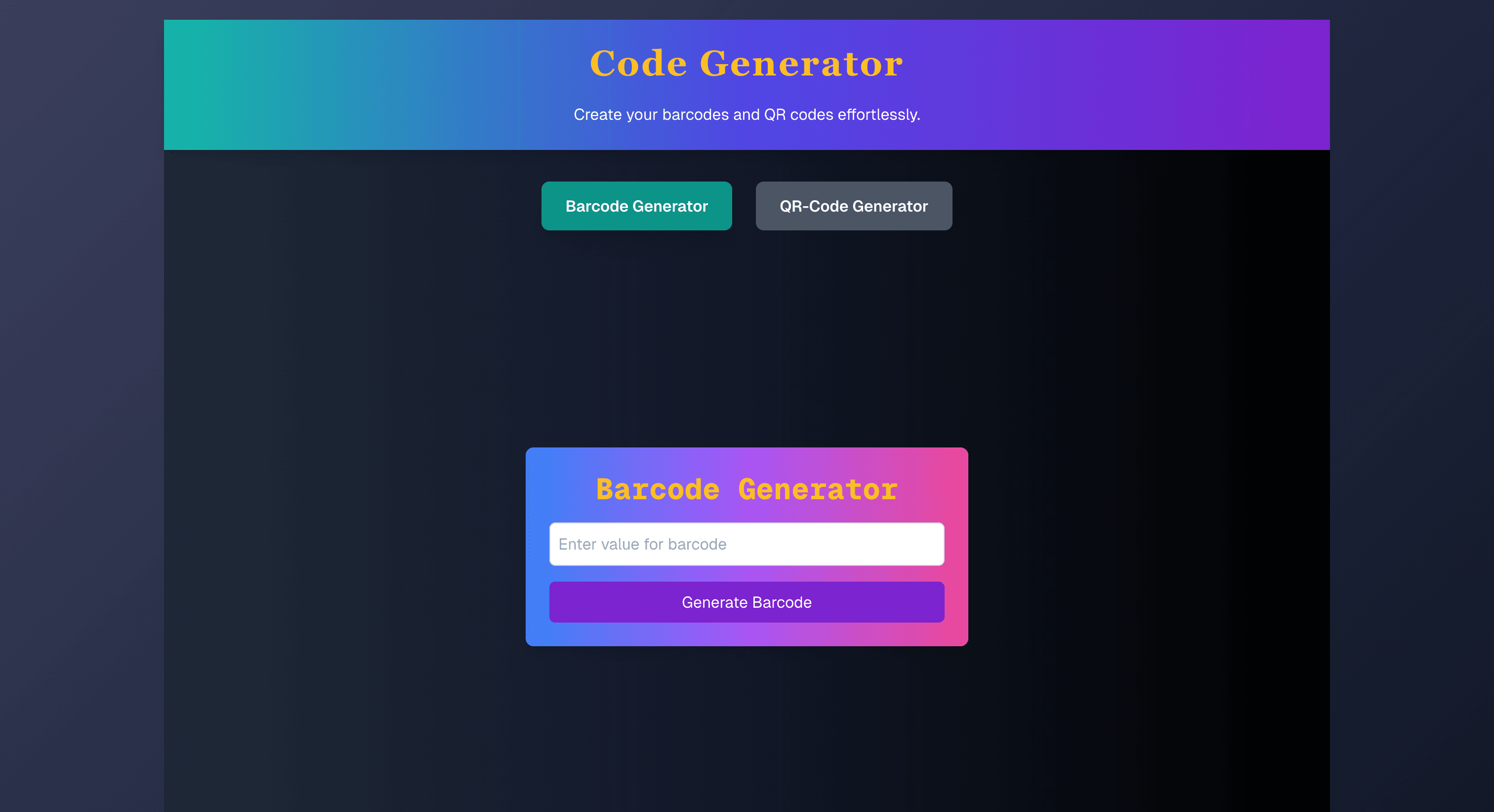 QR-Barcode Generator