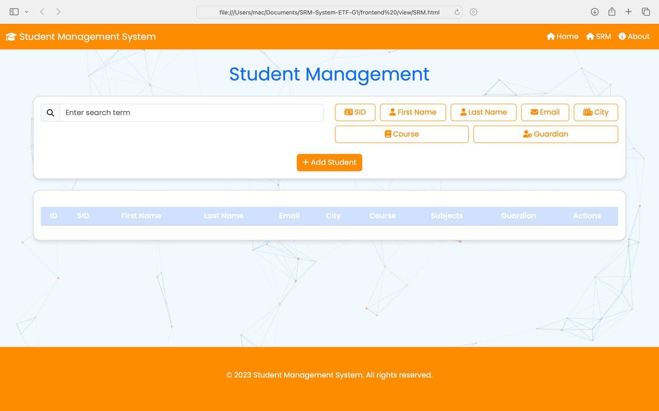Student Record Management System (SRMS)